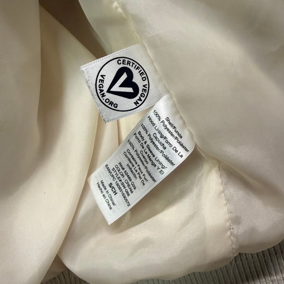 Scoop Cream Sherpa Fleece Teddy Bear Jacket Hooded Zip Up Bomber Style Small Y2K - Picture 5 of 10